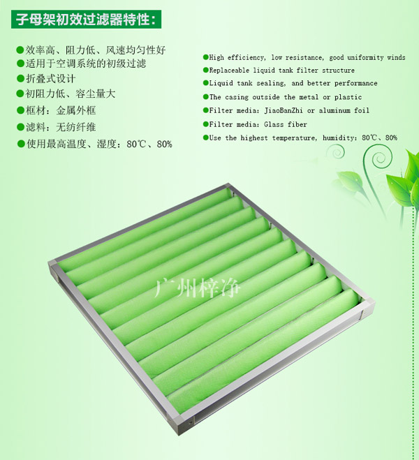 G4級組合式空調(diào)過濾器主要應(yīng)用于初級過濾。